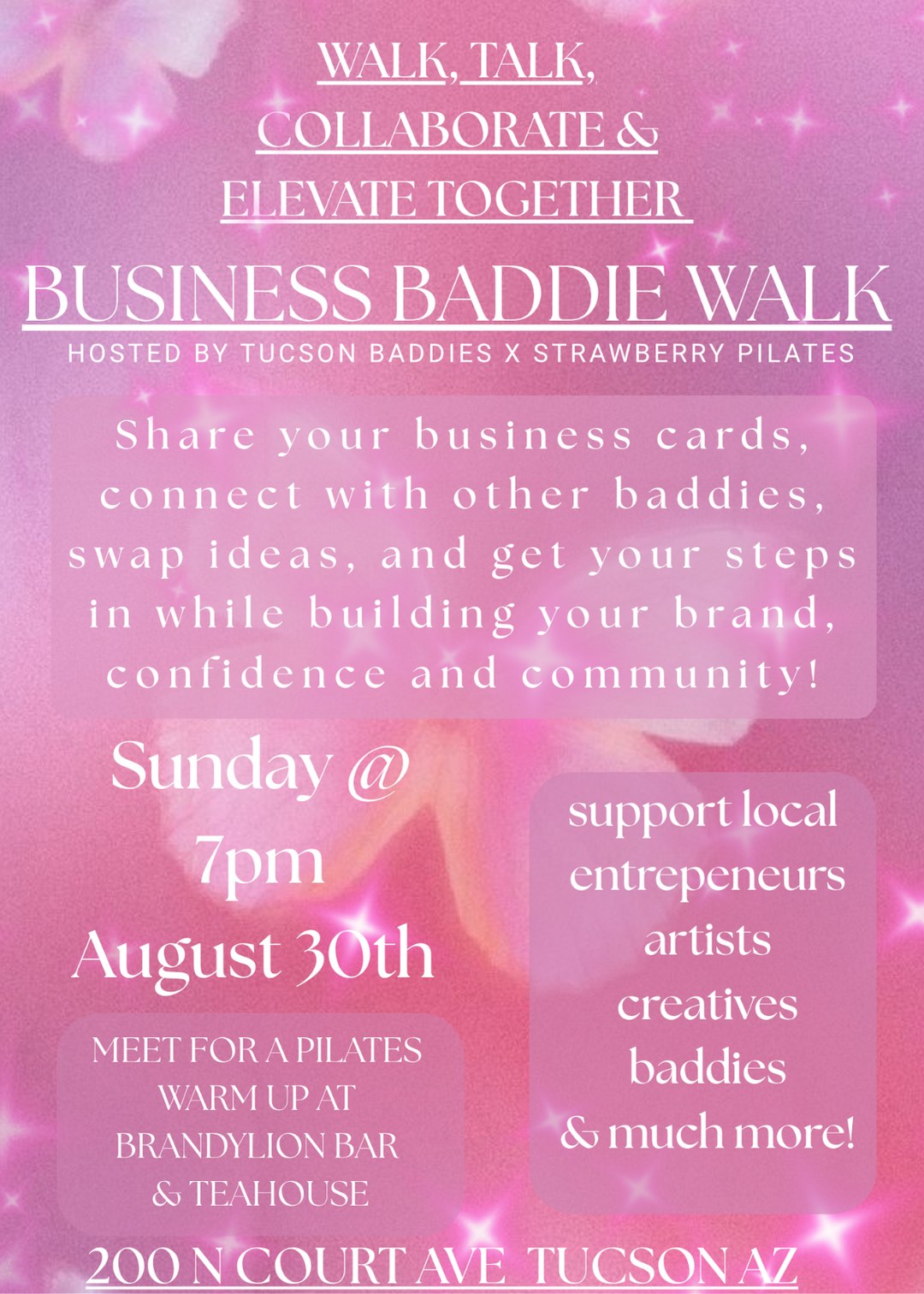 Business Baddie Walk event poster
