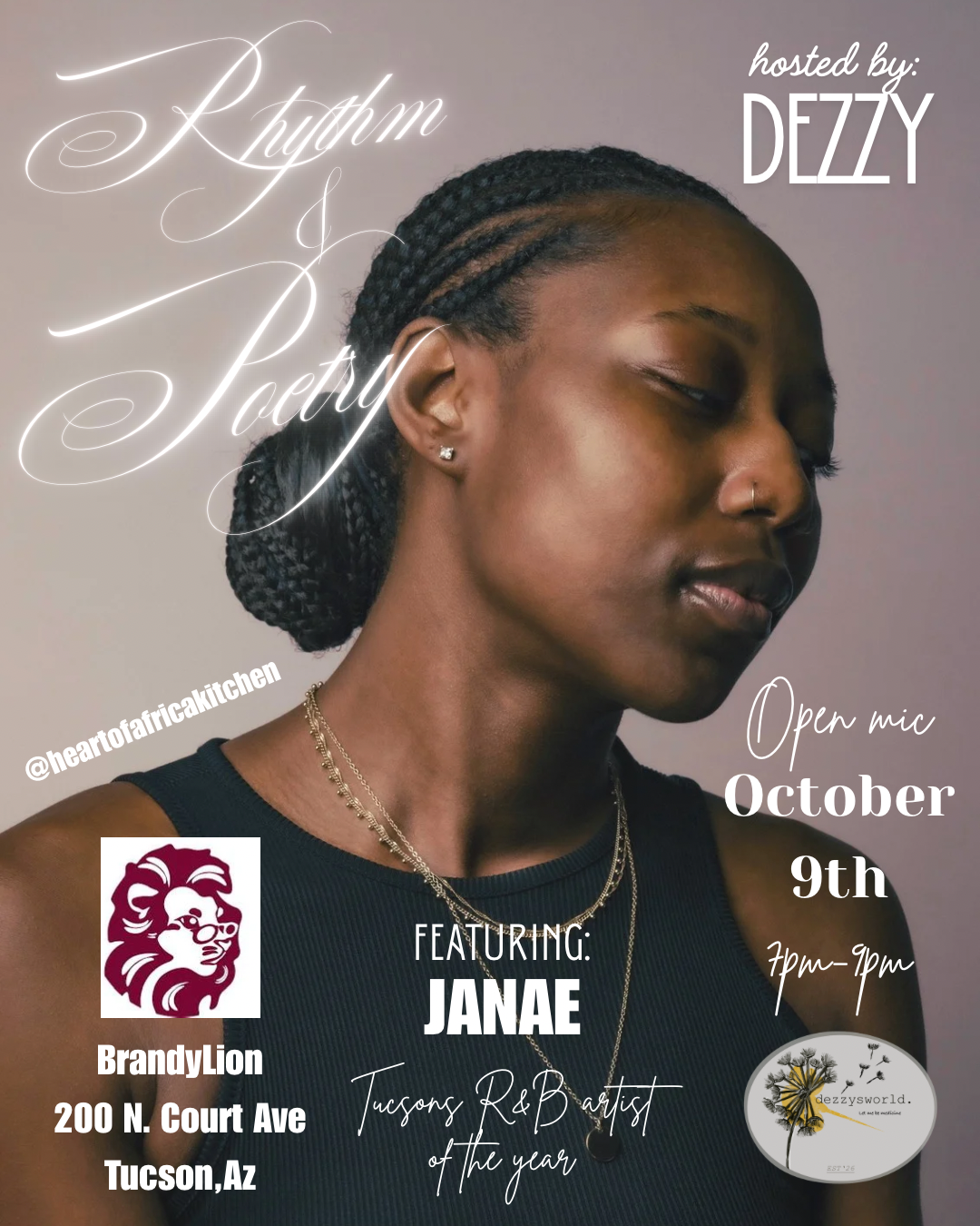Rhythm and Poetry event poster